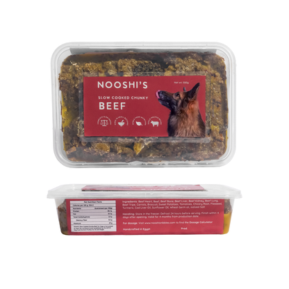 Slow-Cooked Chunky Beef for Dogs